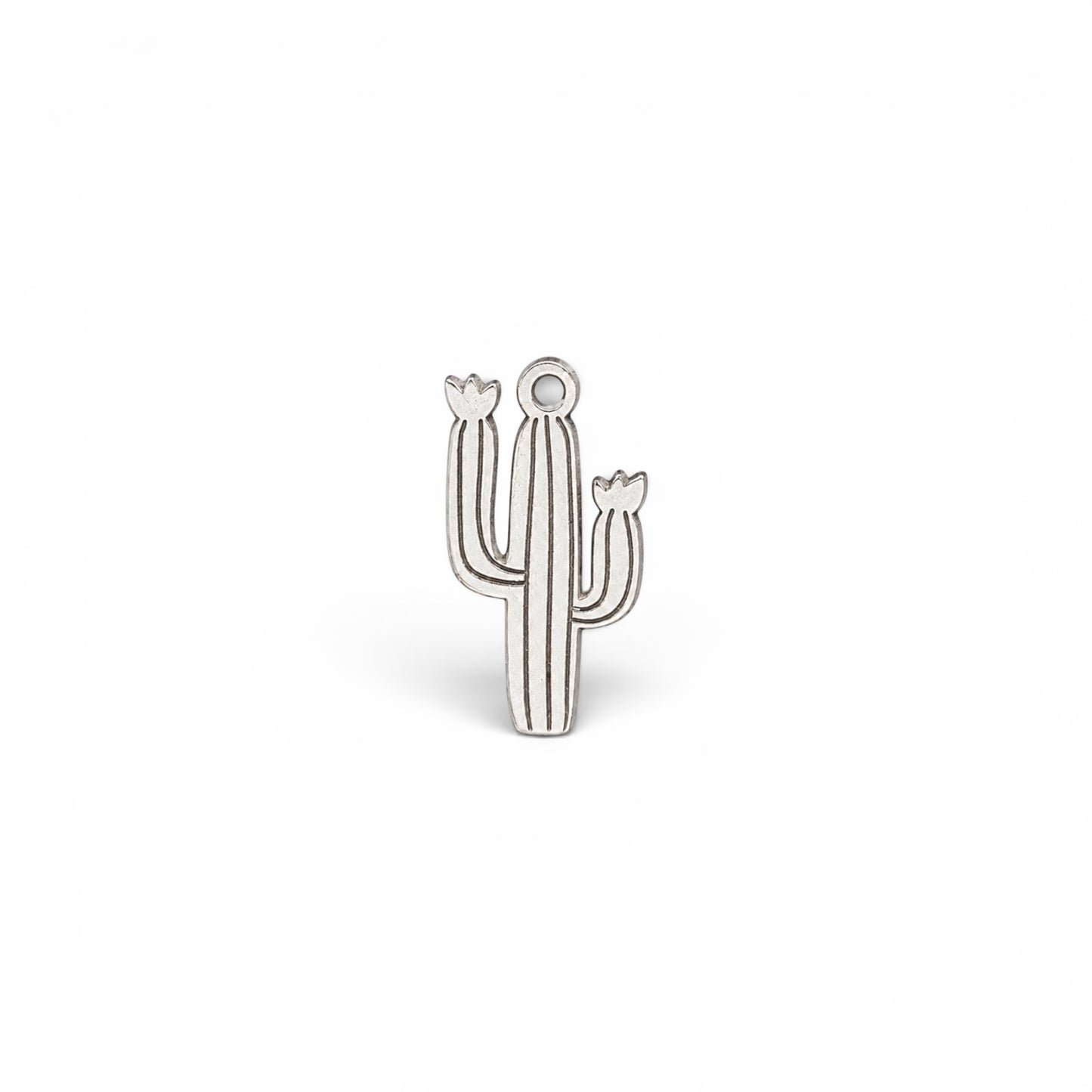 Saguaro Cactus Charm Desert Dangle Pendant Southwestern Jewelry Supplies Sterling Silver Findings