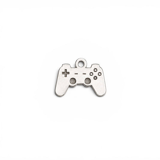 Video Game Controller Dangle Charm  Gamer Jewelry Supply  Geeky DIY Charm  Sterling Silver Findings