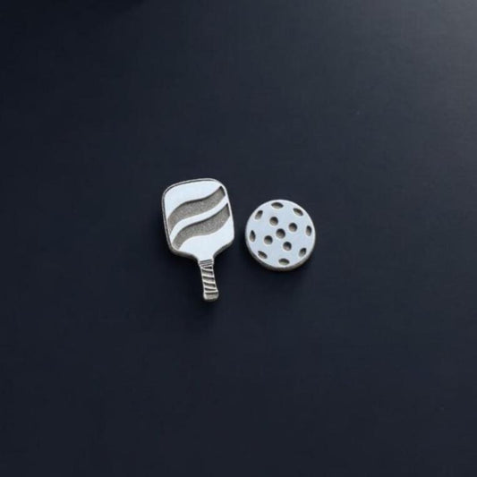 Pickleball Set of 2 Charms Embellishments for Soldering or Jewelry Making