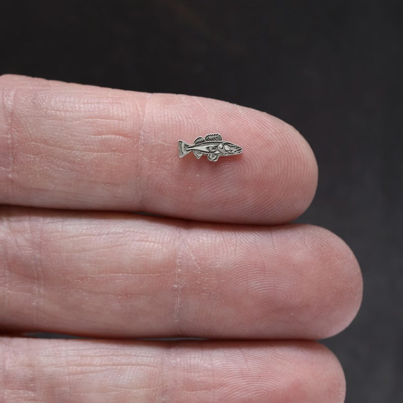 Walleye Fish Accent Charm Embellishments for Soldering DIY Jewelry Making