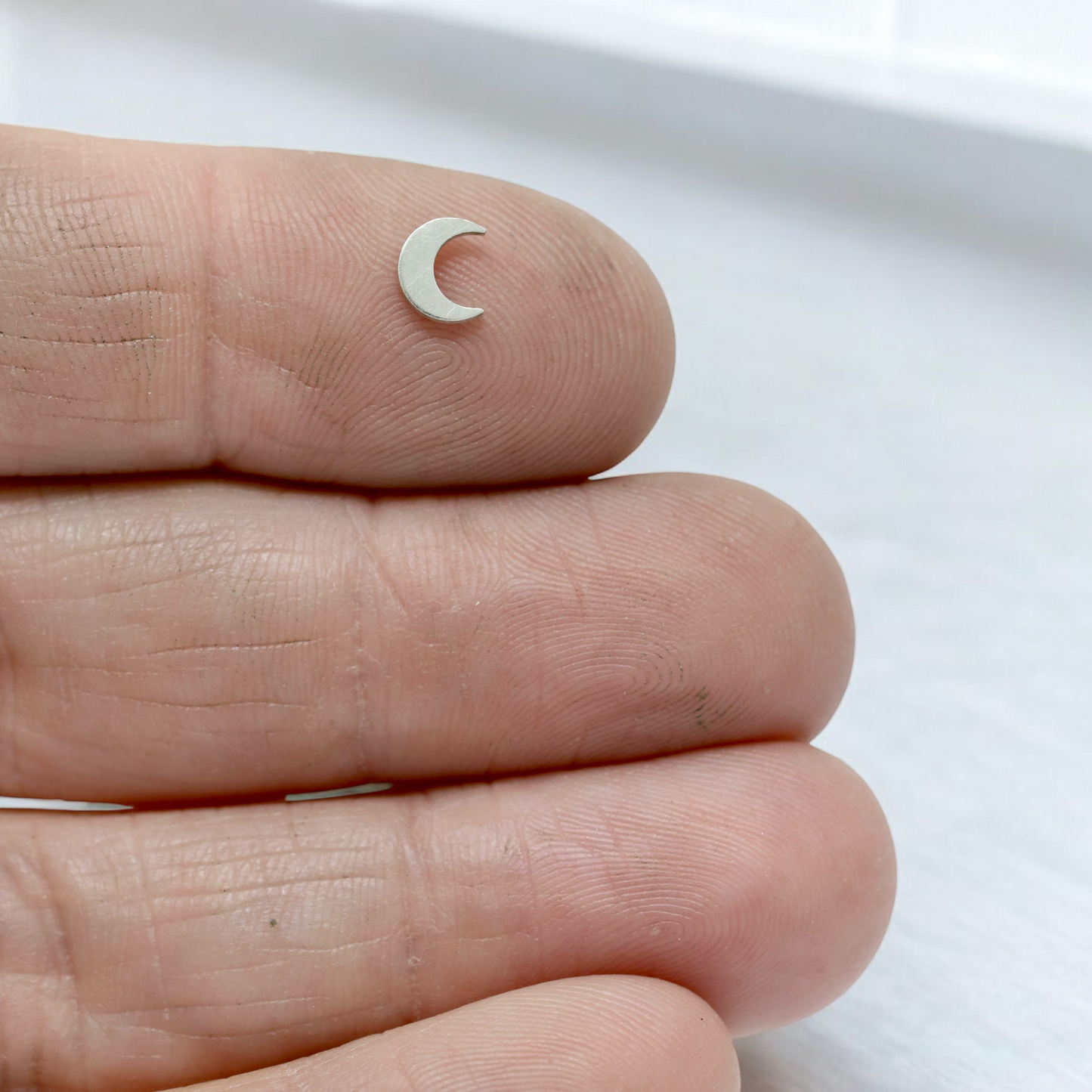 Crescent Moon Charm Embellishments for Soldering or Jewelry Making