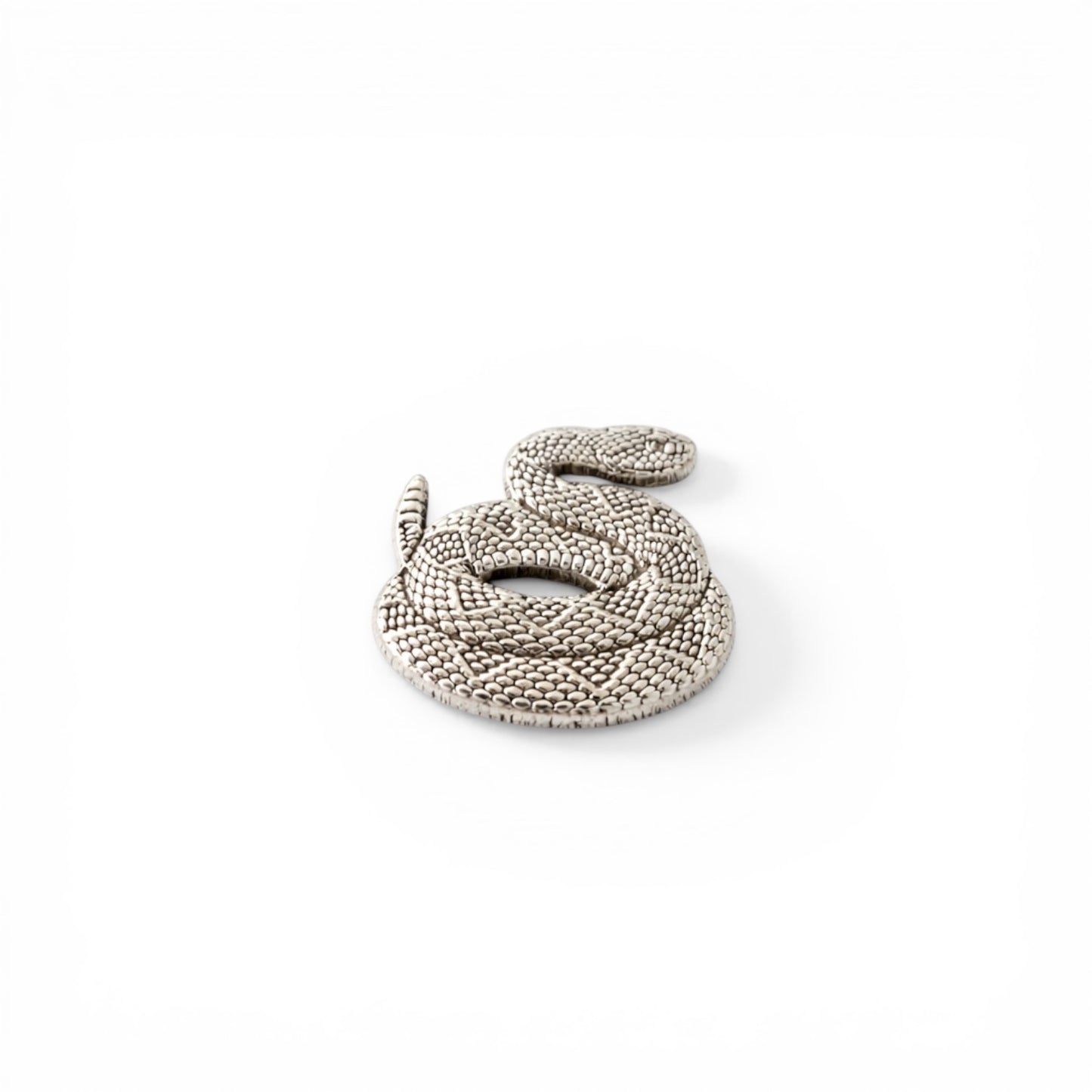 Rattlesnake Accent Charm Solderable Embellishment Reptile Jewelry Component Sterling Silver Findings