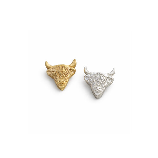 Highland Cow Accent Embellishment Cast in Sterling Silver or Brass Soldering and Jewelry Making Components