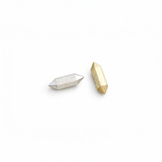 Crystal Accent Embellishment Cast in Sterling Silver or Brass Soldering and Jewelry Making Components
