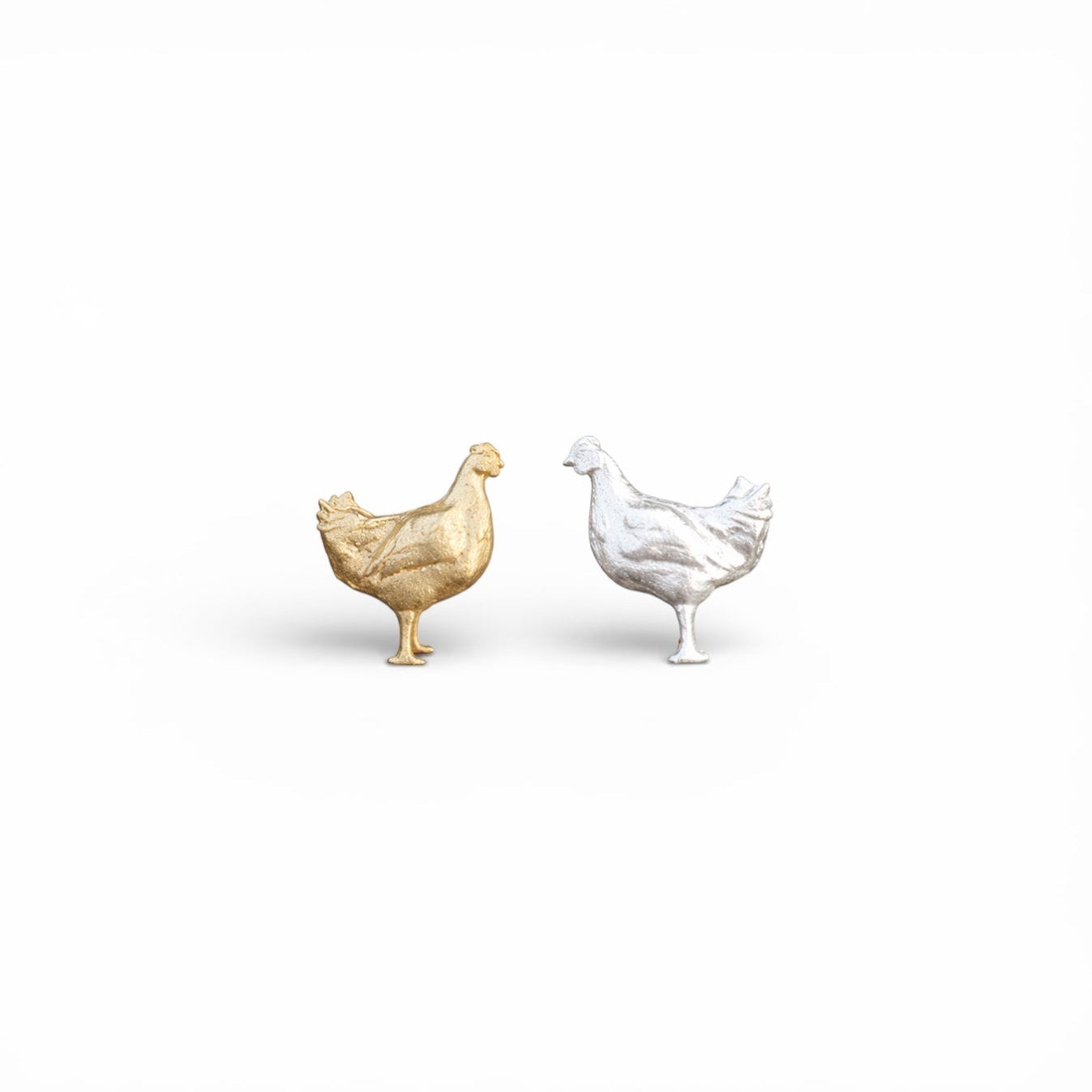Farm Hen Accent Embellishment Cast in Sterling Silver or Brass Soldering and Jewelry Making Components