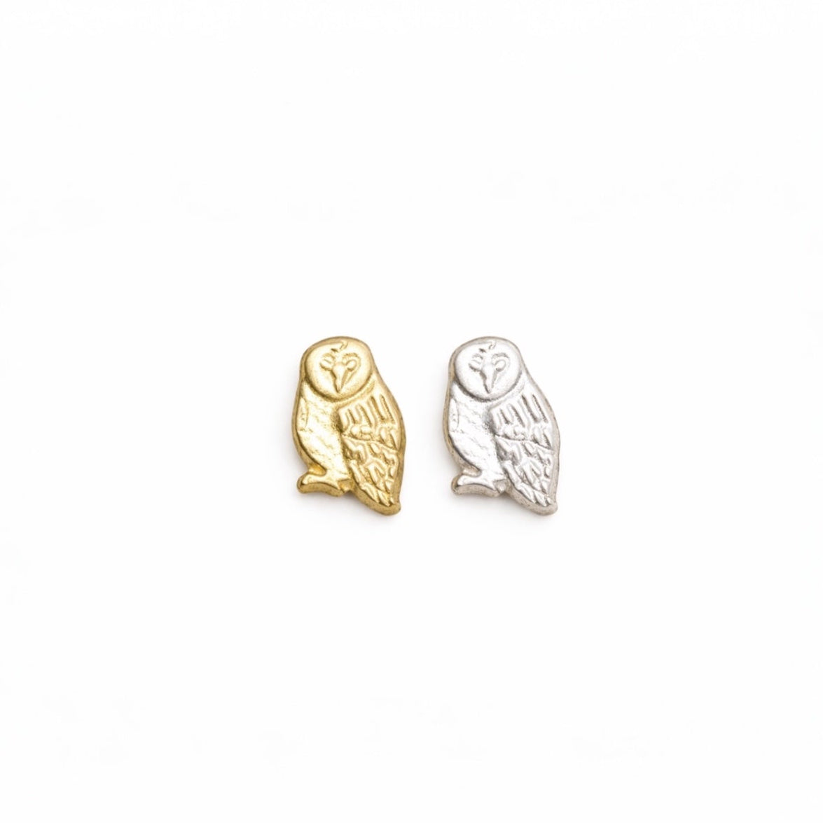 Snow Owl Accent Embellishment Cast in Sterling Silver or Brass Soldering and Jewelry Making Components