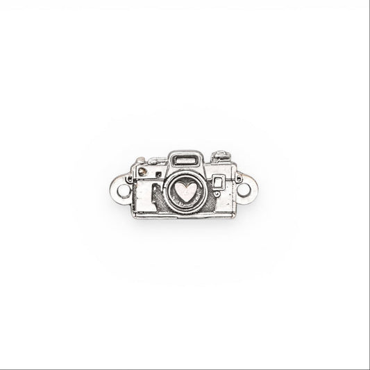 Camera Connector Charm Sterling Silver Photography Jewelry Supplies Hobby Pendant Link