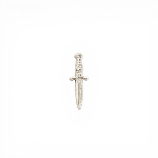 Tiny Dagger Accent Charm Solderable Jewelry Embellishment Sword Accent Component Sterling Silver Findings