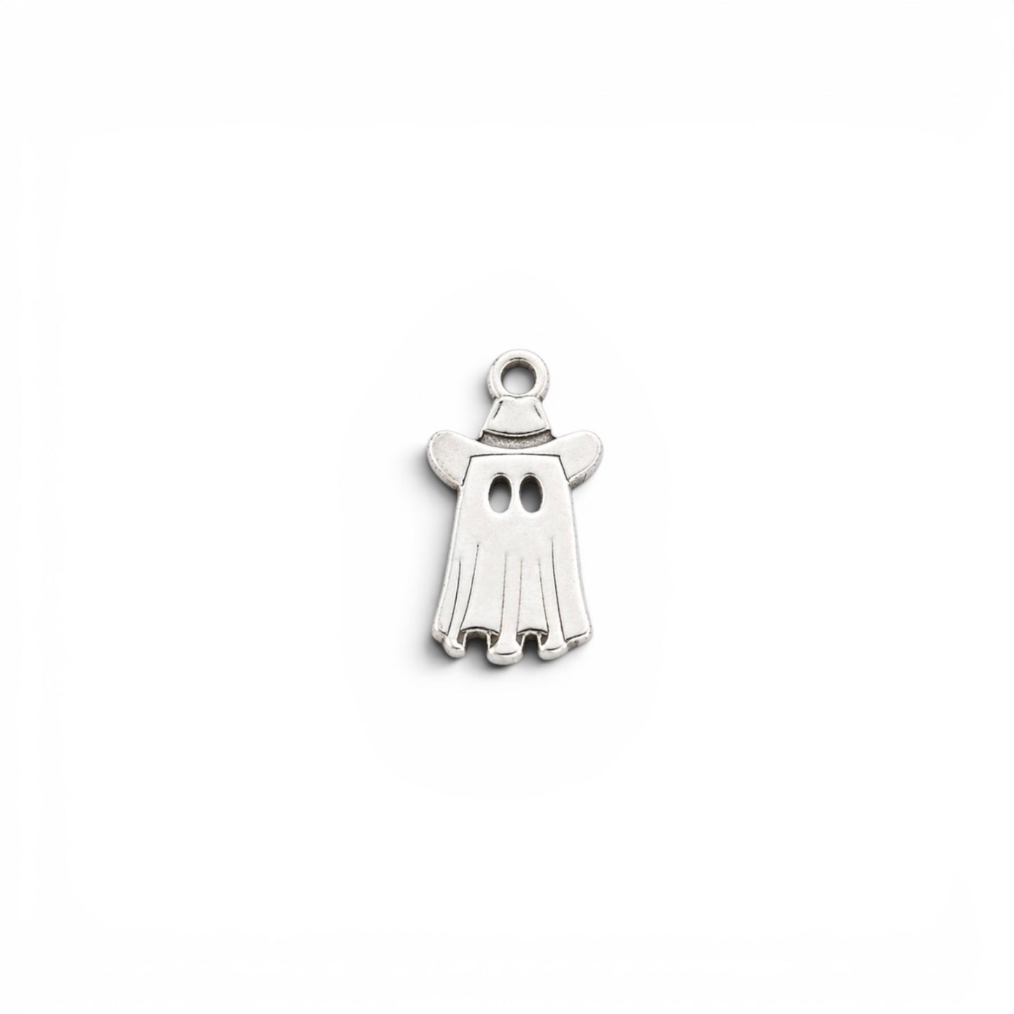 Cowboy Ghost Connector, Accent & Dangle Charm Sterling Silver Jewelry Embellishment Western Halloween Accent