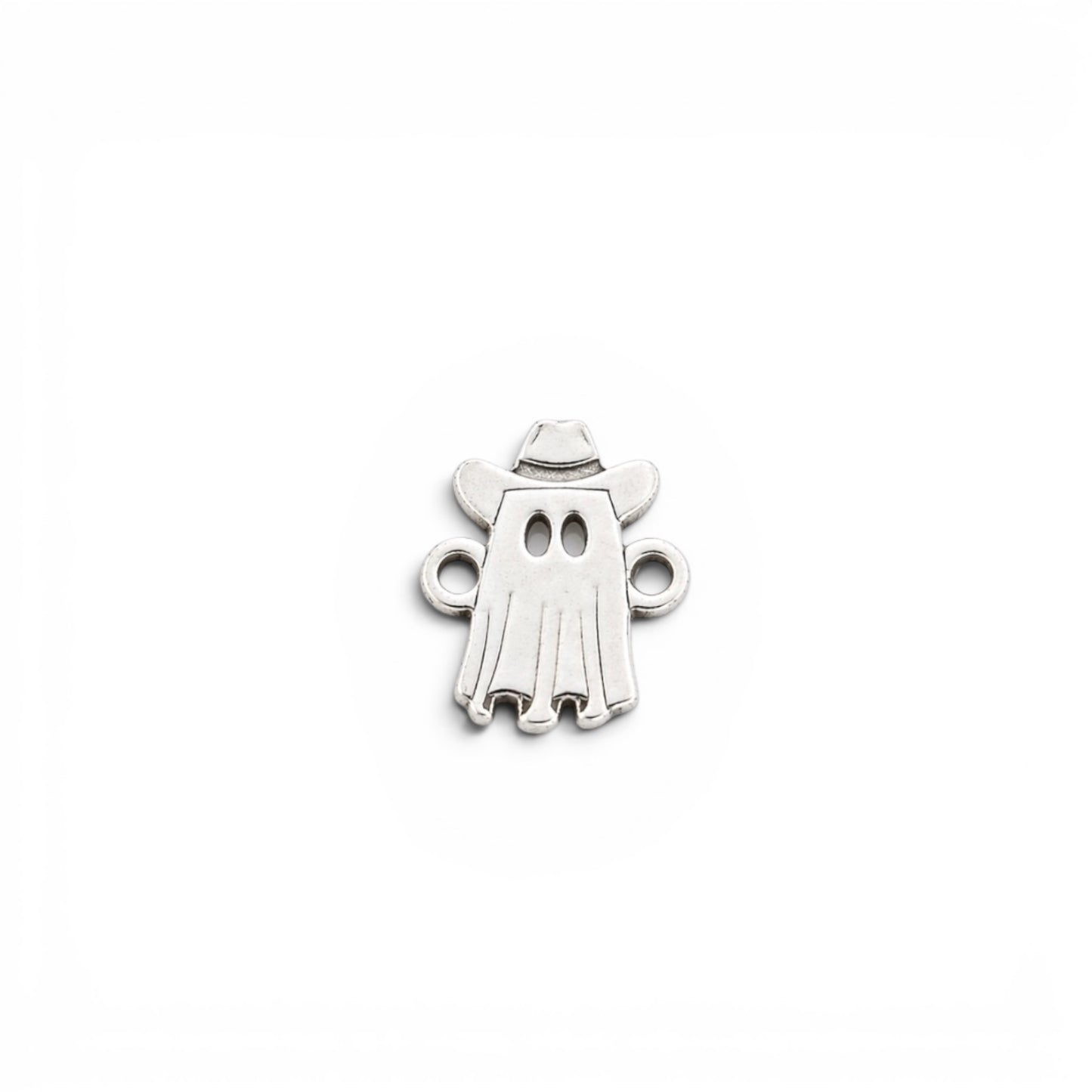 Cowboy Ghost Connector, Accent & Dangle Charm Sterling Silver Jewelry Embellishment Western Halloween Accent