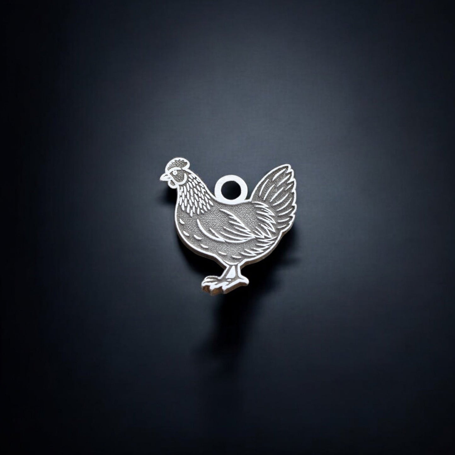 Chicken Charm Dangle for DIY Jewelry Making in Sterling Silver