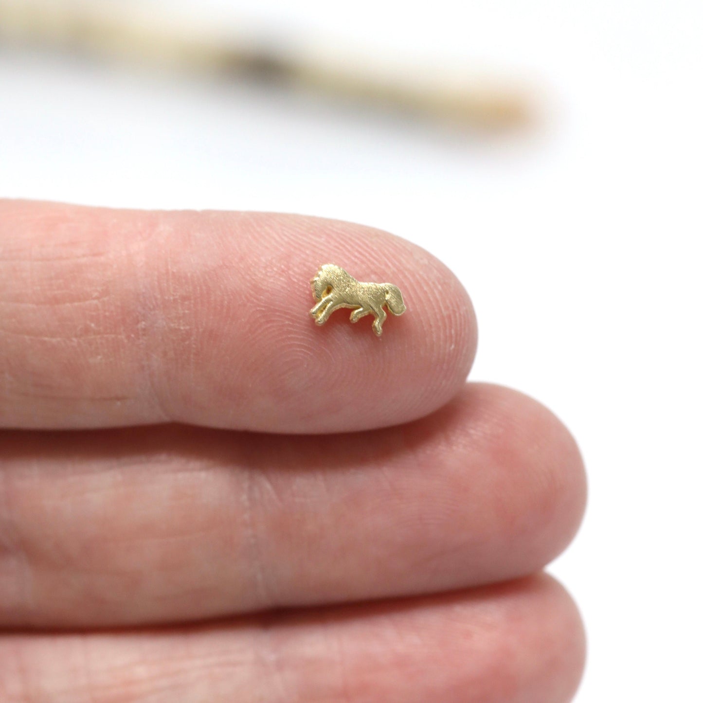 Tiny Bucking Horse Mustang Accent Embellishments in Sterling Silver or Brass - Soldering and Jewelry Making Components