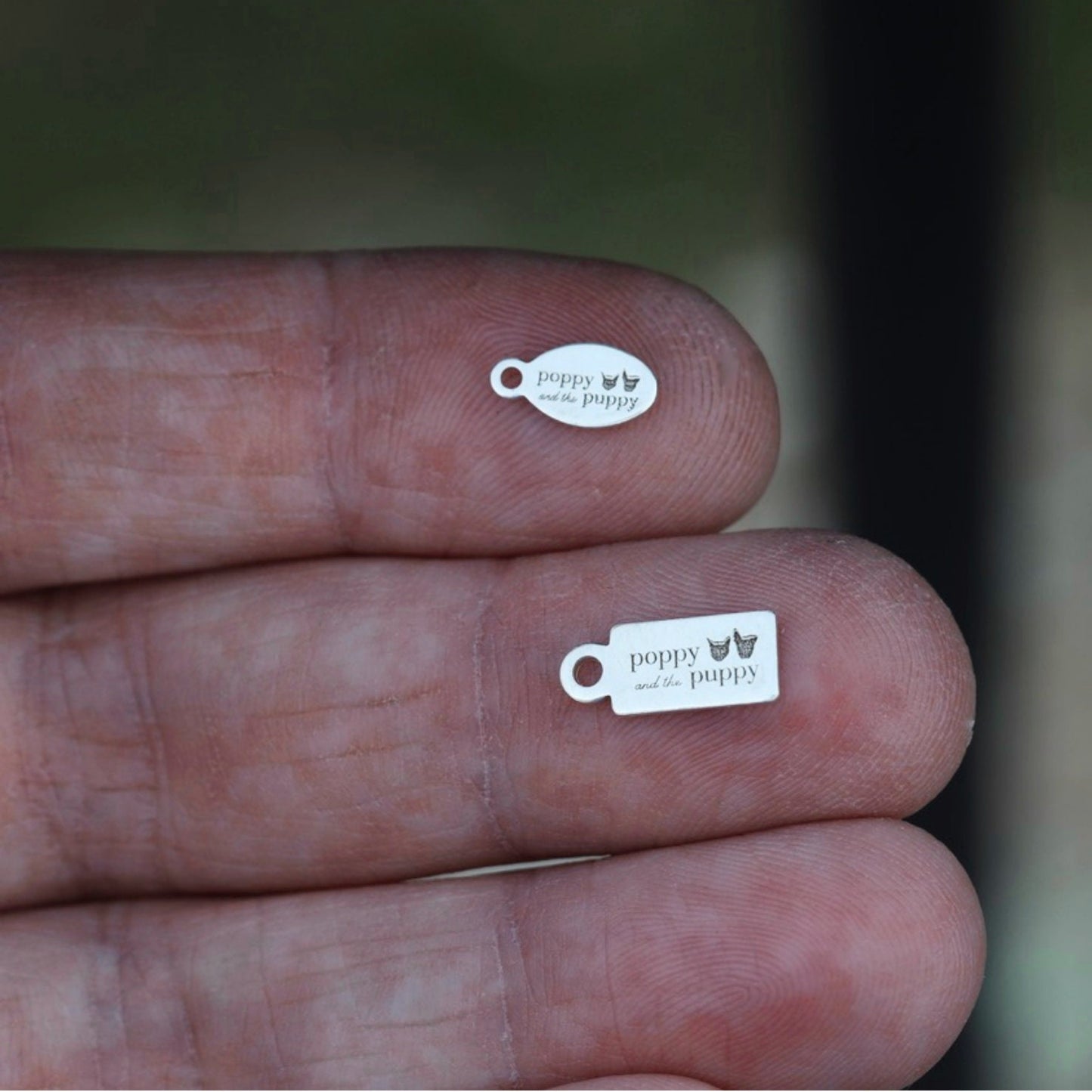 Custom Logo Jewelry Tags  Personalized Engraved Sterling Silver or 14k Gold Filled Tags for Handmade Jewelry Branding, Custom Maker Tags