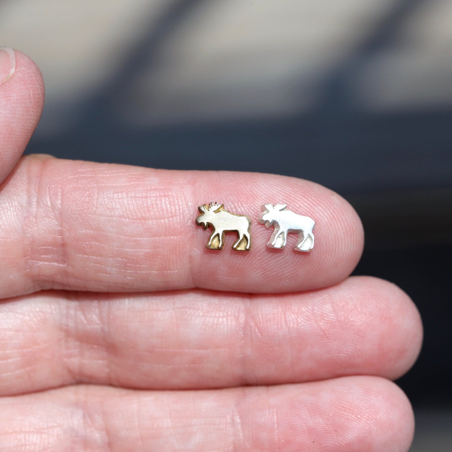 Bull Moose Accent Embellishments in Sterling Silver or Brass - Soldering and Jewelry Making Components