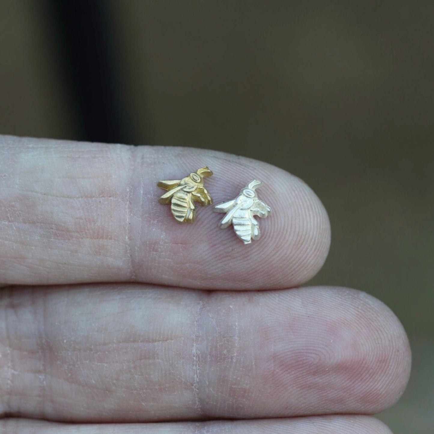 Honey Bee Tiny Accent Embellishments Charms in Sterling Silver or Brass - Soldering and Jewelry Making Components