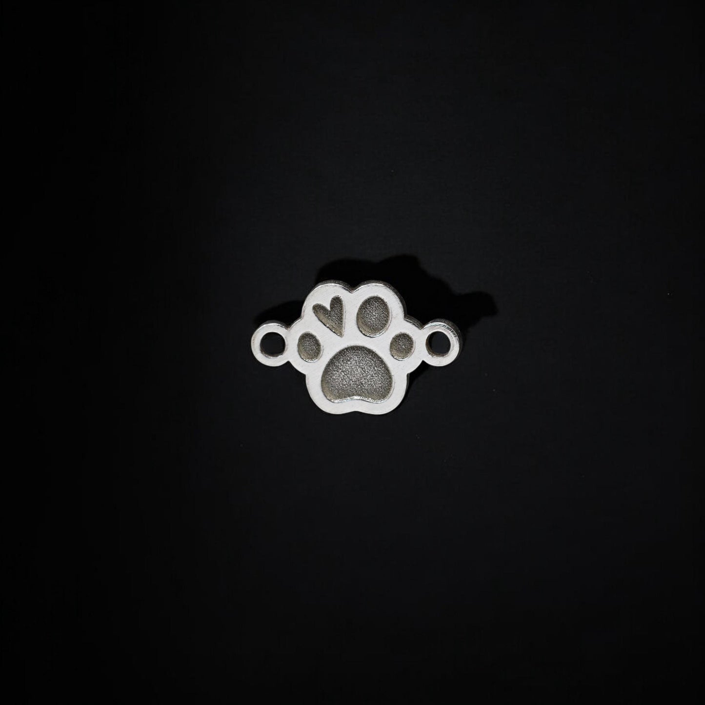 Paw Heart Animal Connector Charm for Jewelry Making -Pet Jewelry, Permanent Jewelry Supplies and Components, Bracelet, Anklet, Necklace