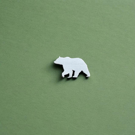 Mama Bear Jewelry Charm in Sterling Silver or Brass - Jewelry Making Embellishment Components - Solder Accent Charm