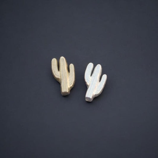 Saguaro Cactus Cacti Accent Embellishments in Sterling Silver or Brass - Soldering and Jewelry Making Components