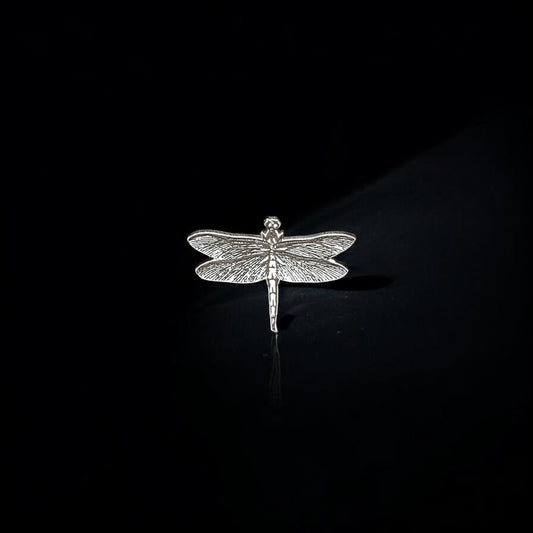 Sterling Silver Dragonfly Charm • Solderable Jewelry Embellishment • Nature Accent Component • Sterling Silver Findings