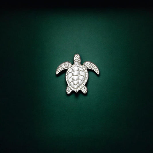 Sterling Silver Sea Turtle Charm • Solderable Jewelry Component • Ocean Jewelry Making Supplies • Sterling Silver Findings