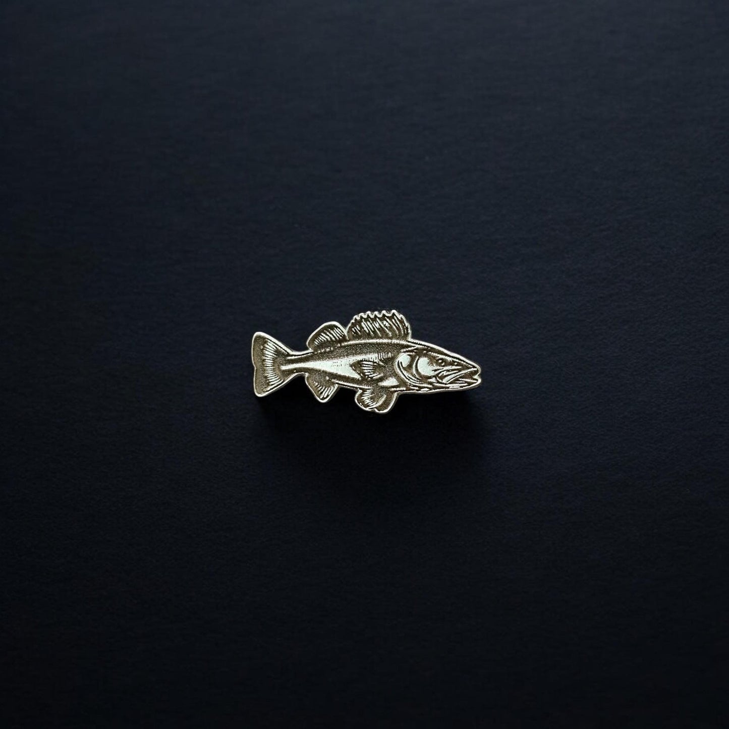 Sterling Silver Walleye Fish Accent Charm  Solderable Jewelry Embellishment  Fishing Accent Component  Sterling Silver Findings