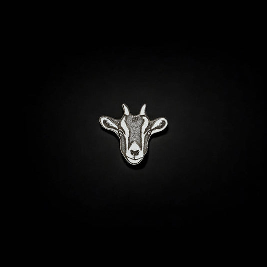 Goat Face Accent Charm Solderable Jewelry Embellishment Farm Animal Accent Component Sterling Silver Findings