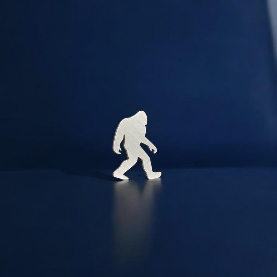 Bigfoot Sasquatch Accent Charm Solderable Jewelry Embellishment Cryptid Accent Sterling Silver Findings