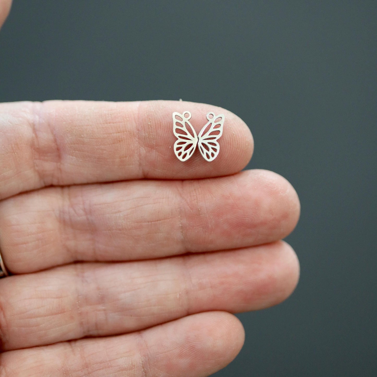 Sterling Silver Butterfly Best Friend Dangle Charms • Split BFF Charms • Dangle Jewelry Supply • Friendship DIY Jewelry