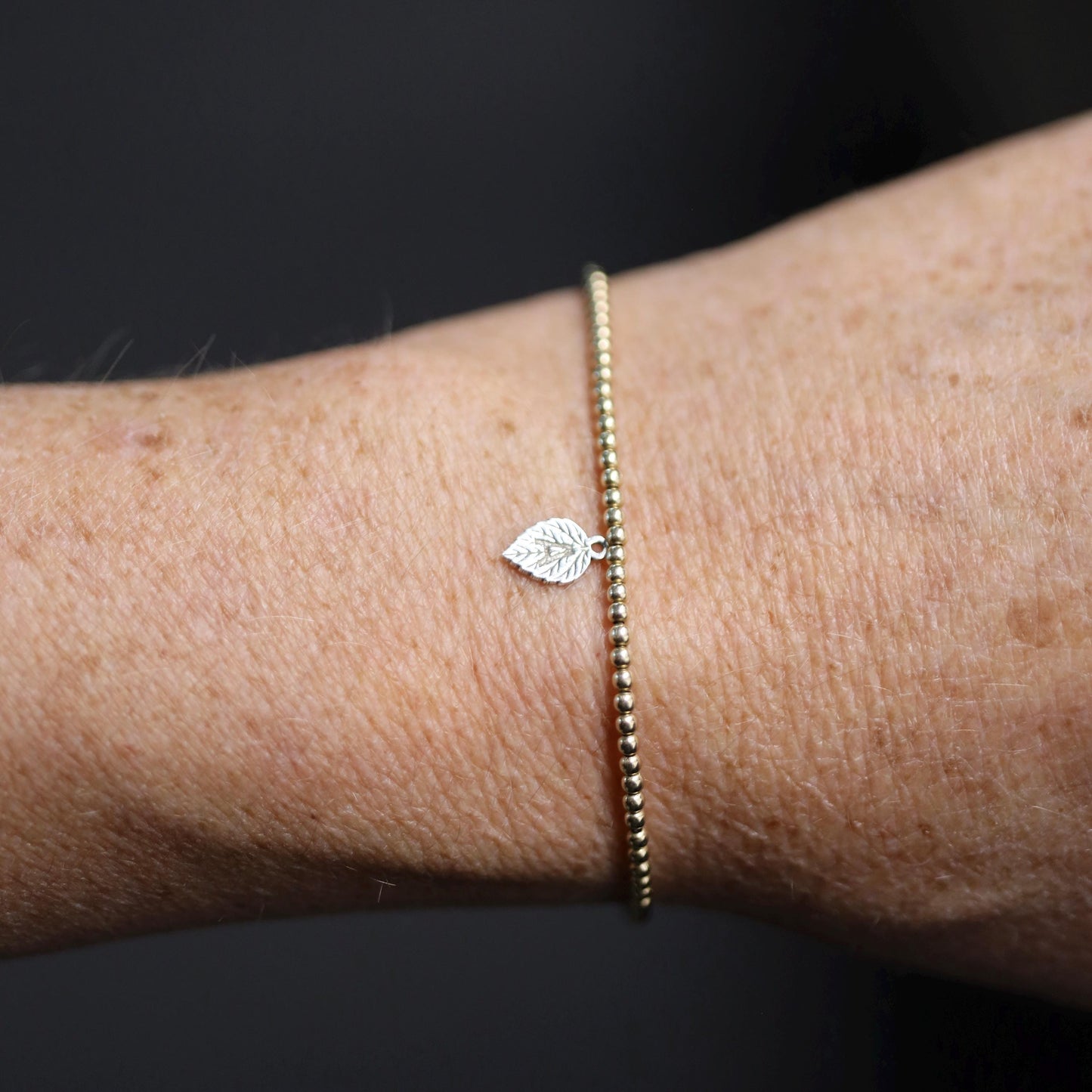 Sterling Silver Leaf Dangle Charm • Nature Jewelry Findings • Small Plant Pendant • Botanical Bracelet Charm