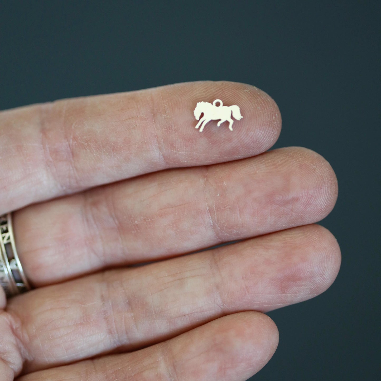 Sterling Silver Bucking Horse Dangle Charm • Western Jewelry Findings • Small Rodeo Pendant • Cowboy Bracelet Charm