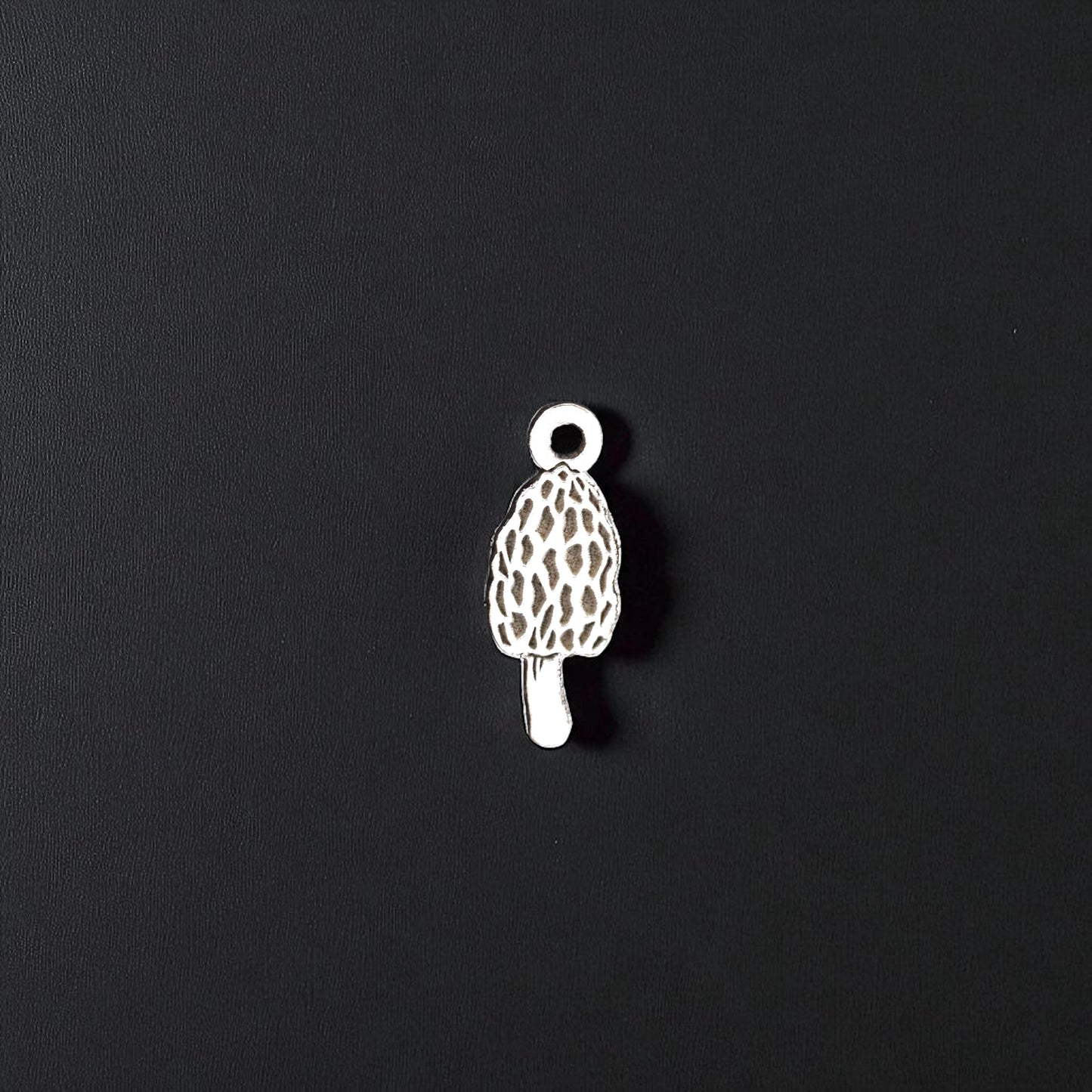 Sterling Silver Morel Mushroom Dangle Charm • Nature Jewelry Supply • Forest Charm • DIY Necklace or Bracelet