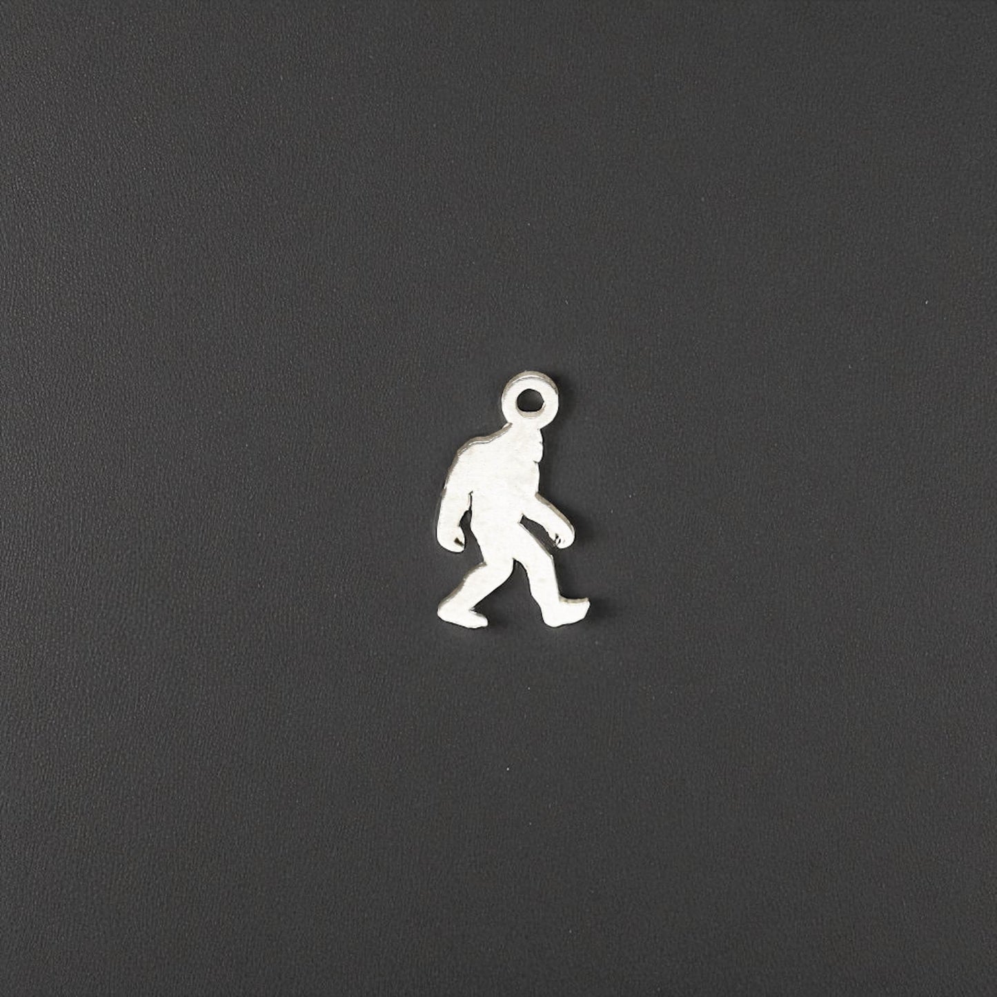 Sterling Silver Bigfoot Sasquatch Dangle Charm • Cryptid Jewelry Component • Forest Adventure Pendant for Necklaces and Bracelets