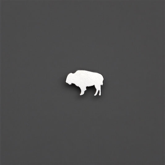Sterling Silver Bison Silhouette Accent Charm • Western Jewelry Supply • Solderable Embellishment • Buffalo Charm for Bracelets & Necklaces
