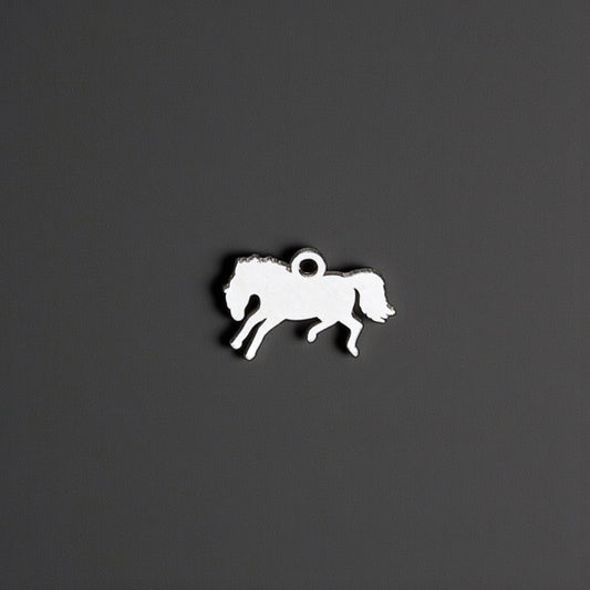 Sterling Silver Bucking Horse Dangle Charm • Western Jewelry Findings • Small Rodeo Pendant • Cowboy Bracelet Charm