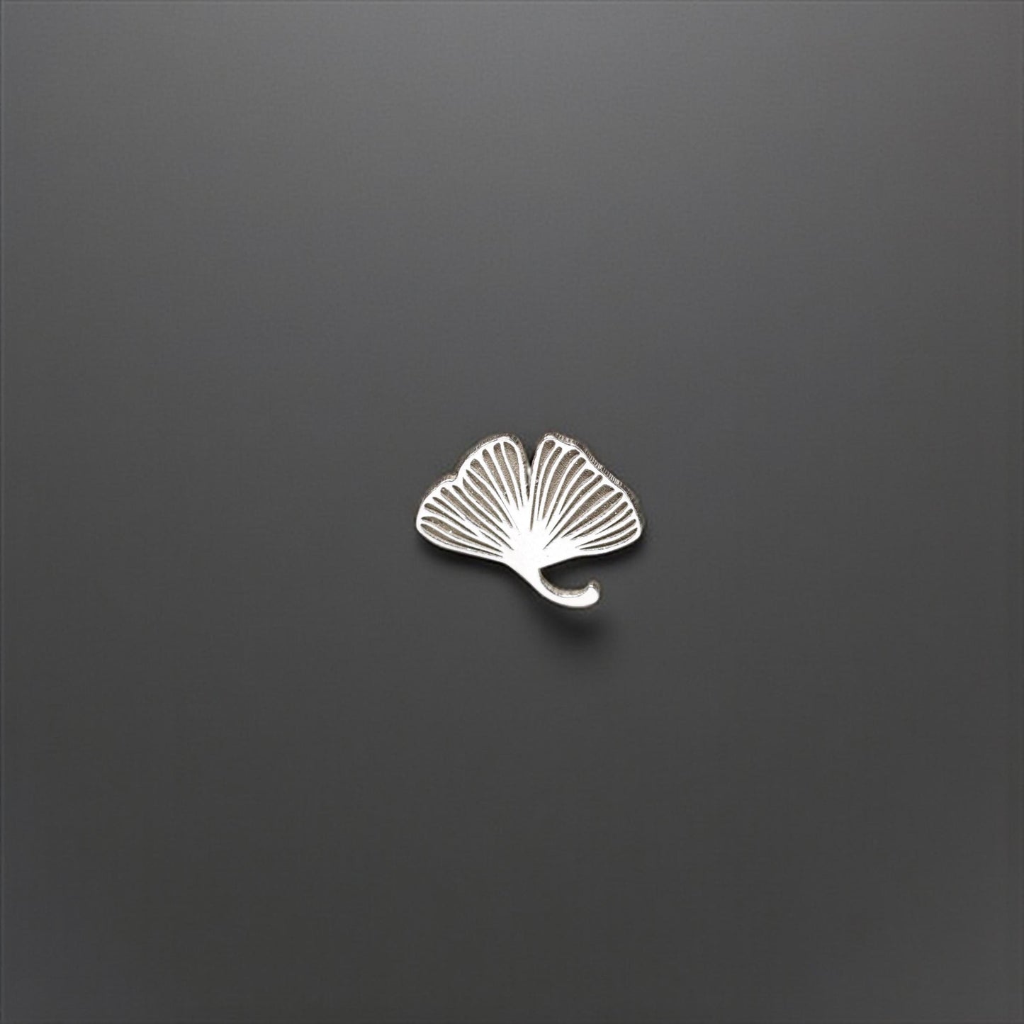 Sterling Silver Gingko Leaf Accent Charm • Botanical Jewelry Embellishment • Small Nature Solderable Component • Silver Leaf Charm