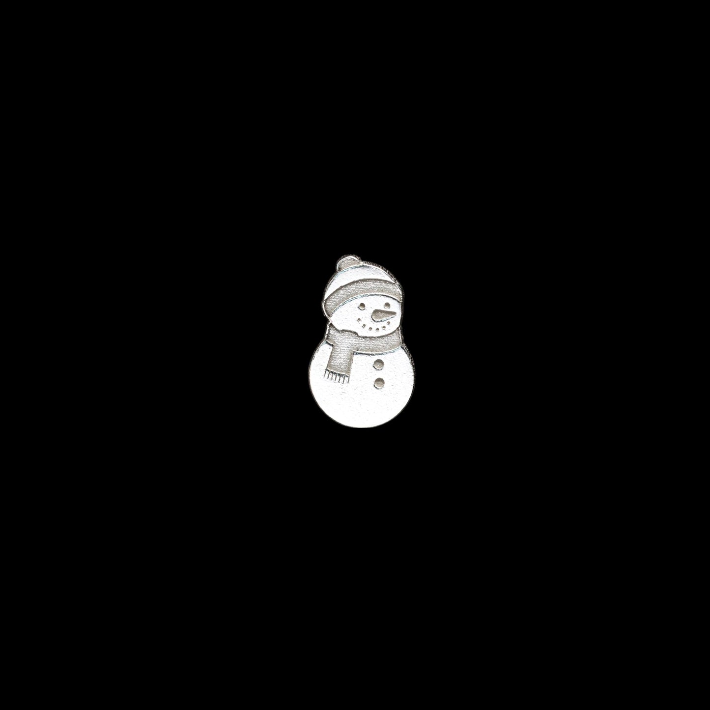 Sterling Silver Snowman Accent Charm  Solderable Embellishment for Holiday Jewelry Making