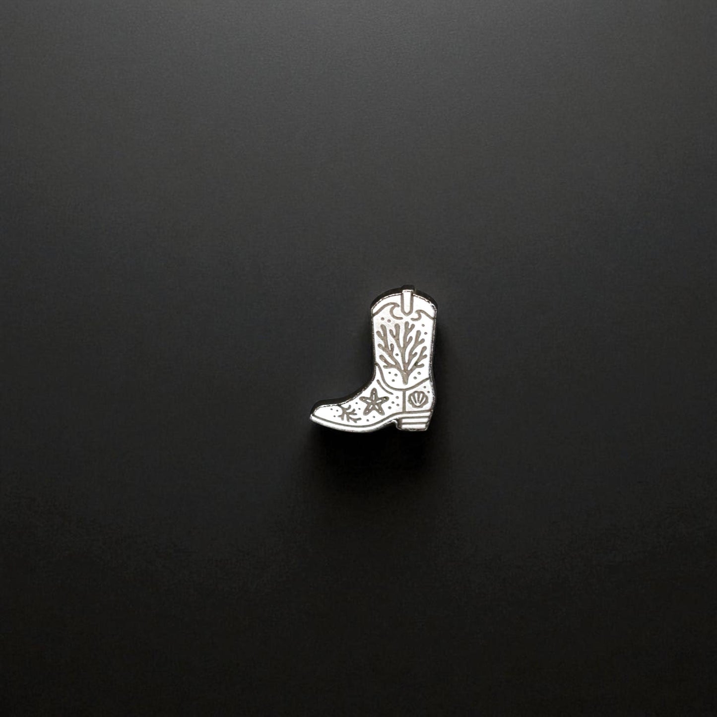 Sterling Silver Coastal Cowgirl Boot #2 Accent Charm  Solderable Embellishment for Western Jewelry Designs
