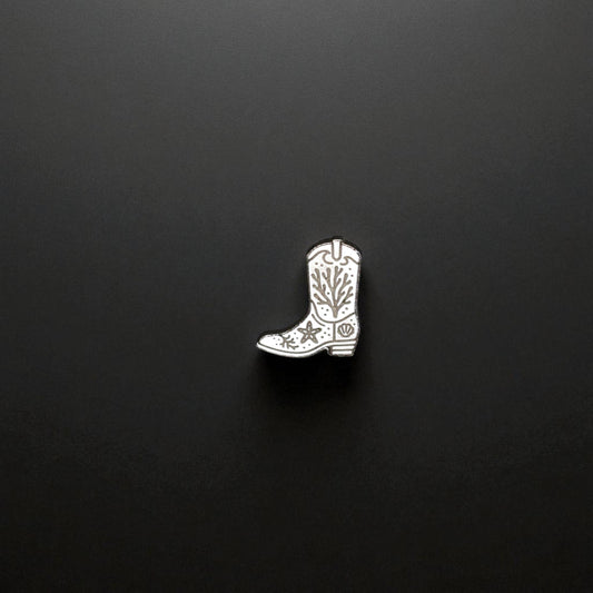 Sterling Silver Coastal Cowgirl Boot #2 Accent Charm  Solderable Embellishment for Western Jewelry Designs