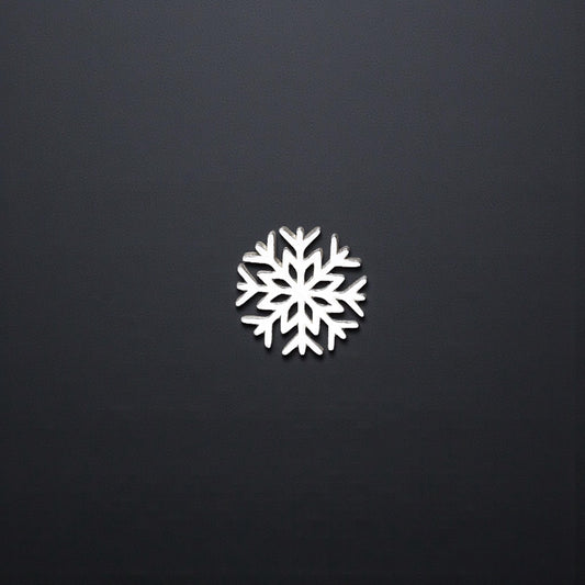 Sterling Silver Petite Snowflake #2 Accent Charm  Solderable Embellishment for Winter Jewelry Designs