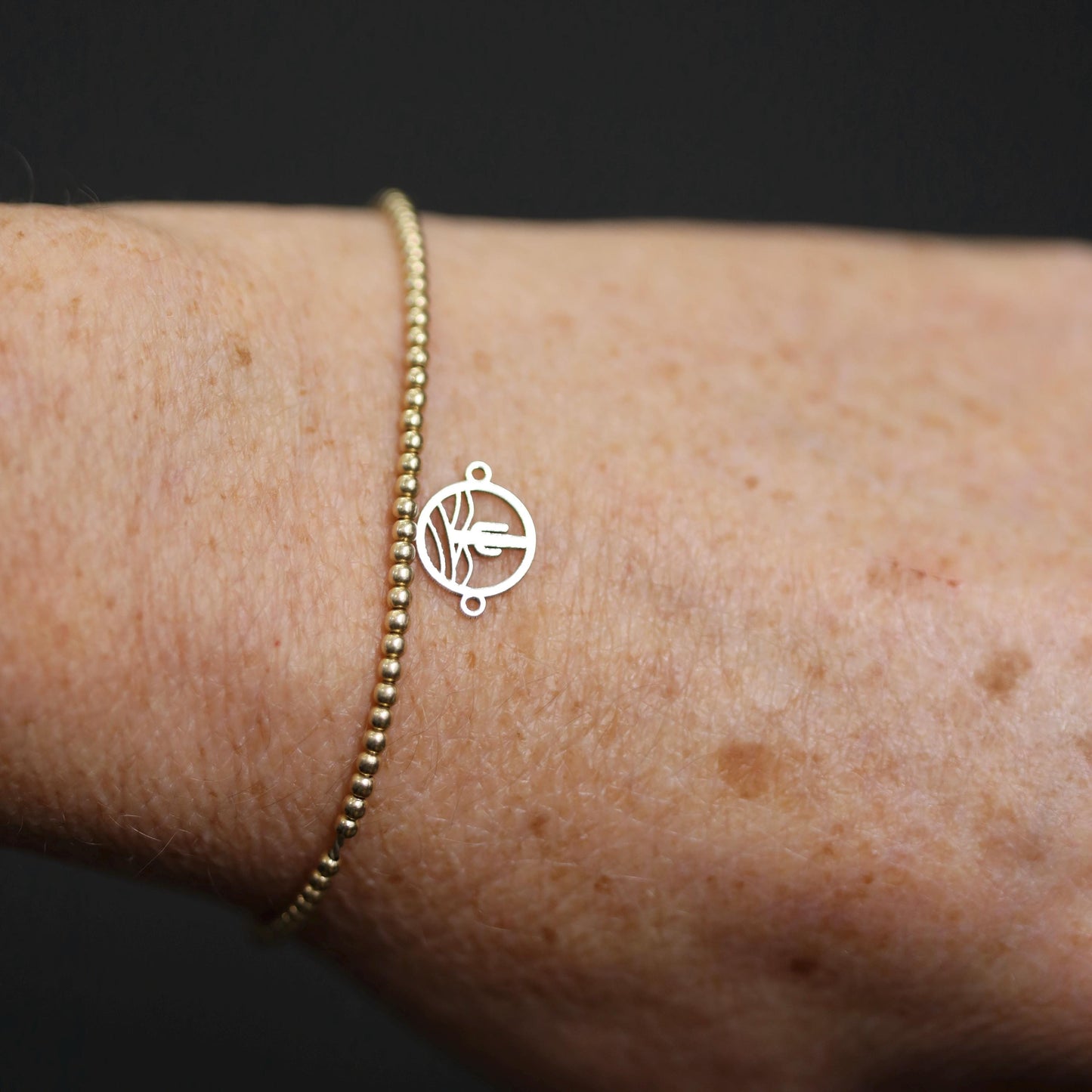 Desertscape Connector Charm  Southwestern Jewelry Link with Saguaro Cactus Design  Sterling Silver or 14k Gold Filled