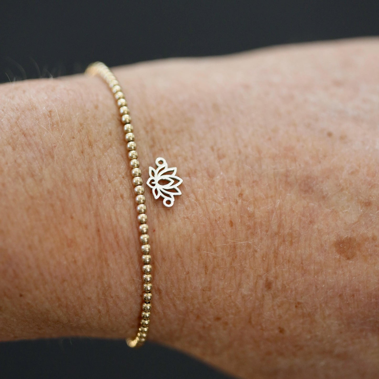 Lotus Flower Connector Charm  Nature-Inspired Jewelry Link for Handmade Bracelets and Necklaces  Sterling Silver or 14K Gold Filled