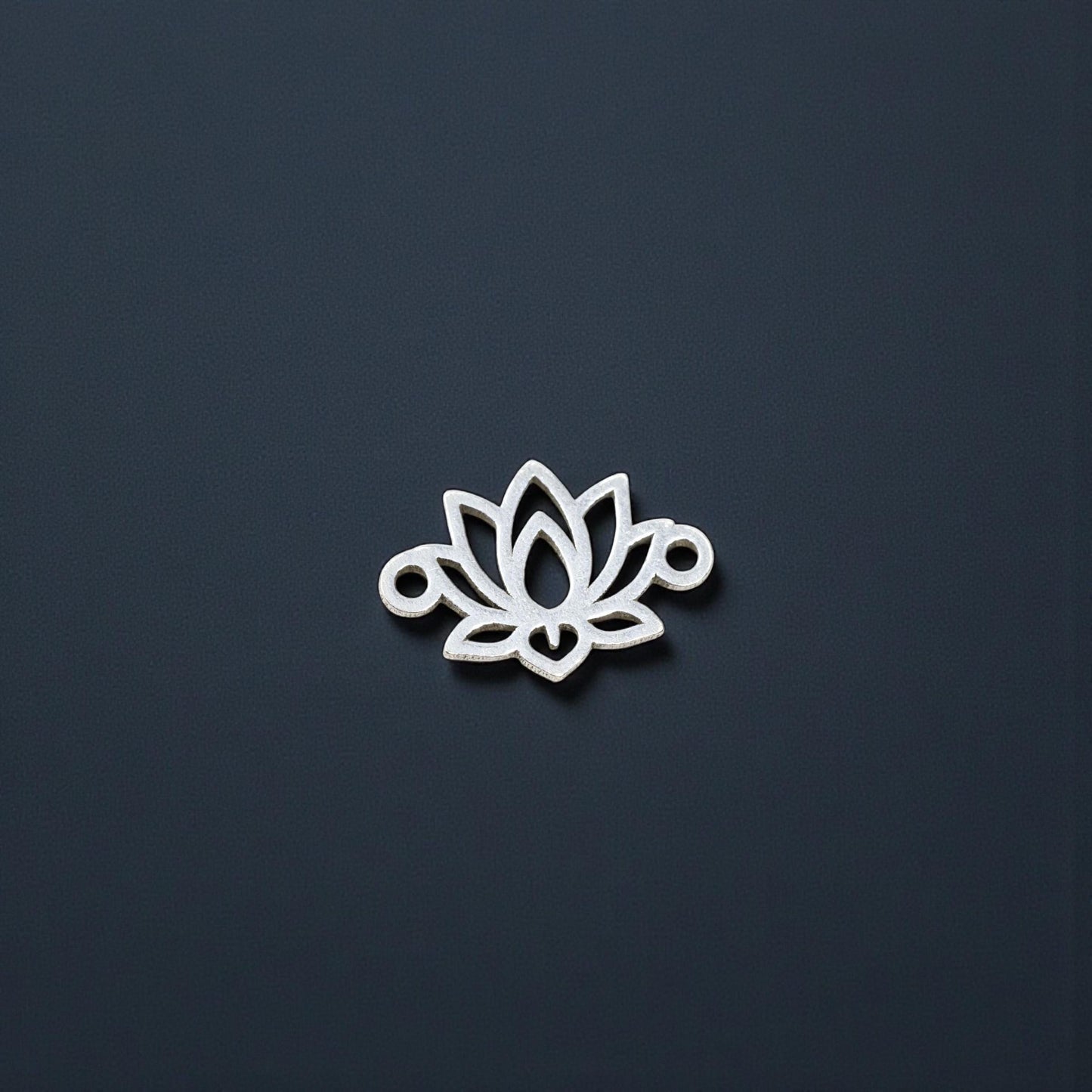 Lotus Flower Connector Charm  Nature-Inspired Jewelry Link for Handmade Bracelets and Necklaces  Sterling Silver or 14K Gold Filled