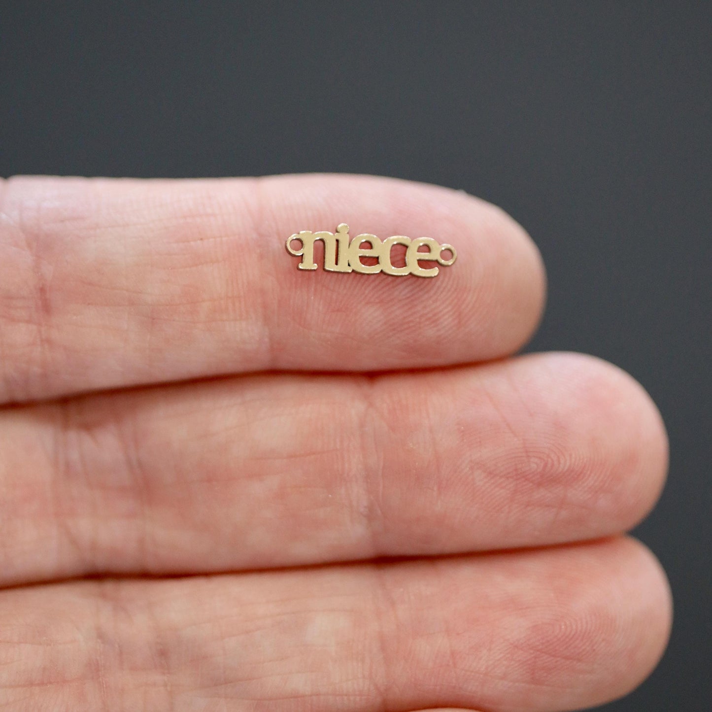 Niece Connector Charm  Elegant Family Jewelry Link for Bracelets and Necklaces  Sterling Silver or 14K Gold Filled