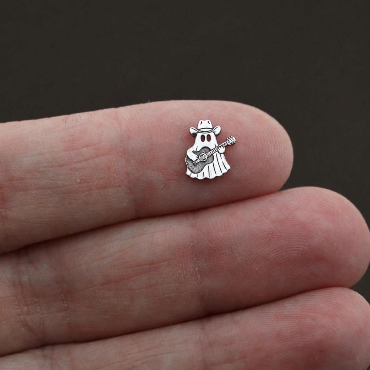 Ghost Playing Guitar Charm, Connector & Accent