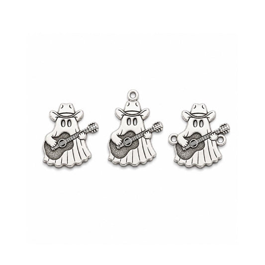 Ghost Playing Guitar Charm, Connector & Accent
