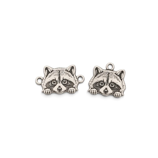 Peeking Raccoon Charm and Connector