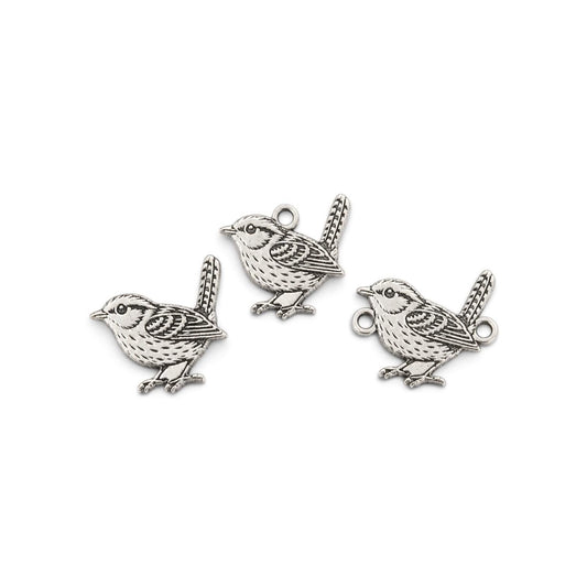 Wren Bird Charm Charm, Connector & Accent