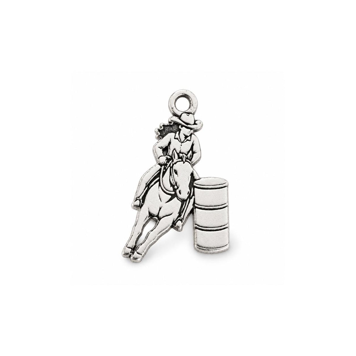 Barrel Racer Charm Western Rodeo