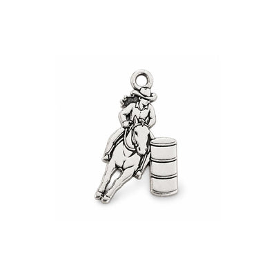 Barrel Racer Charm Western Rodeo