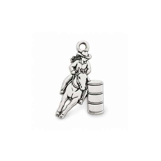 Barrel Racer Charm Western Rodeo